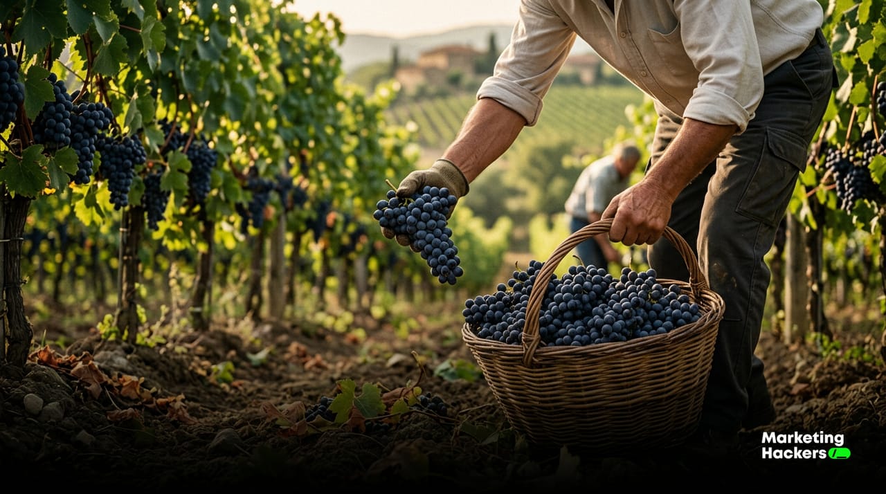 La vendemmia è già una sceneggiatura per raccontare la cantina online
